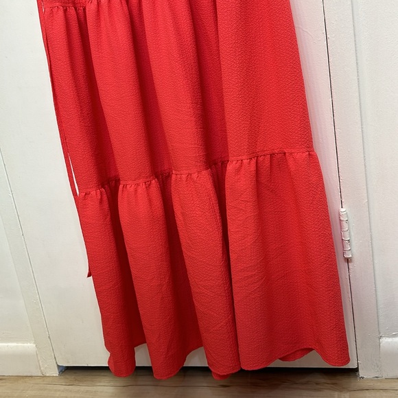 Calvin Klein V-Neck Short-Sleeve Tiered Maxi Dress size 2 - Picture 8 of 10